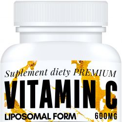 600mg WITAMINA C suplement diety liposomalna forma antyoksydacja odporność Fosfatydylocholina 60 kapsułek