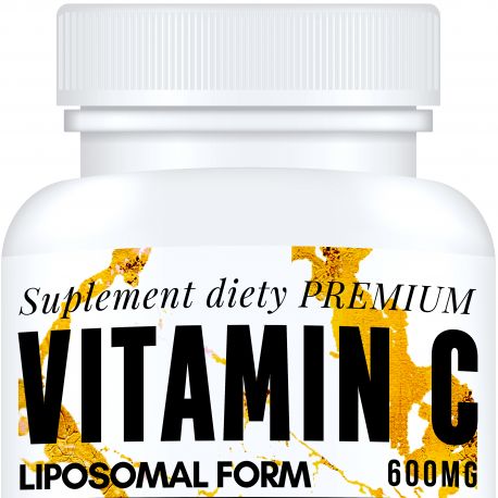 600mg WITAMINA C suplement diety liposomalna forma antyoksydacja odporność Fosfatydylocholina 60 kapsułek