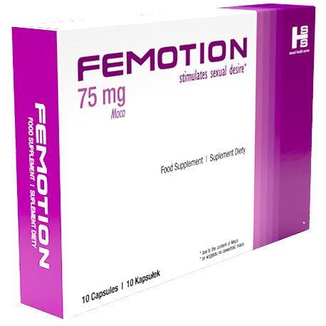 Femotion 10 kapsułek suplement dla kobiet zwiększający libido rozkosz mocny orgazm